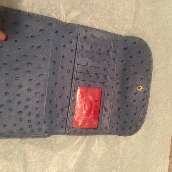 Dooney & Bourke Slate Blue Ostrich Wallet - Picture 9 of 14